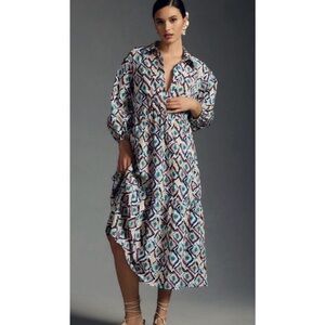 NWT Anthropologie Bettina Tiered Shirt Dress by Maeve